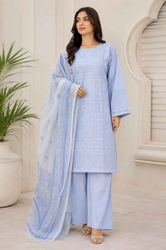 Heavy Chicken Kari Lawn 3PC Stitched with Printed Dupatta