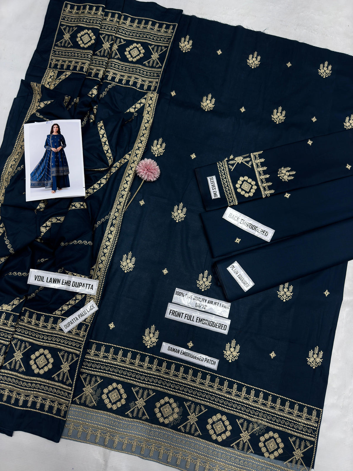 KAYSERIA 6150 Airjet Lawn 90/70 - Heavy Embroidered with Ready to Wear Dupatta