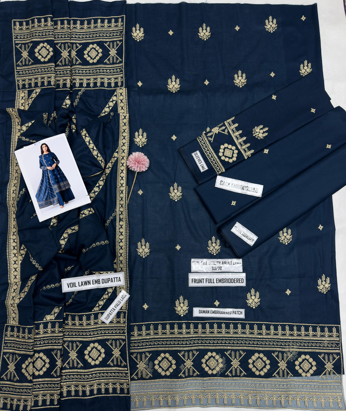KAYSERIA 6150 Airjet Lawn 90/70 - Heavy Embroidered with Ready to Wear Dupatta