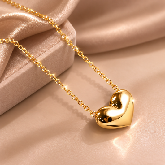 Stainless Steel Heart Shape Necklace |  Love Heart Pendant Necklace | Girls & Women Fashion
